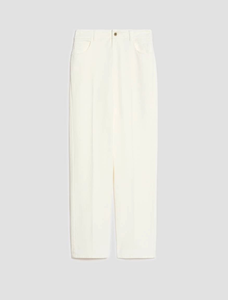 Young Ideas & Henmores -Cobalto Wide Leg Jeans -001 Wool White -8