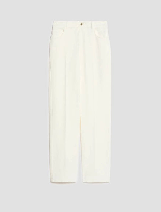 Young Ideas & Henmores -Cobalto Wide Leg Jeans -001 Wool White -8