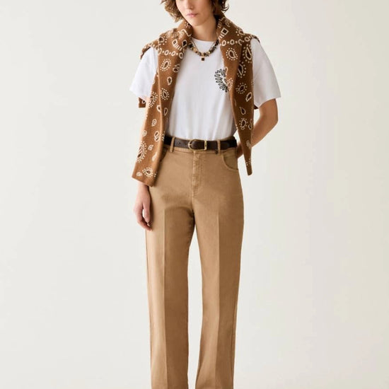 Young Ideas & Henmores -Cobalto Wide Leg Jeans -002 Camel -8