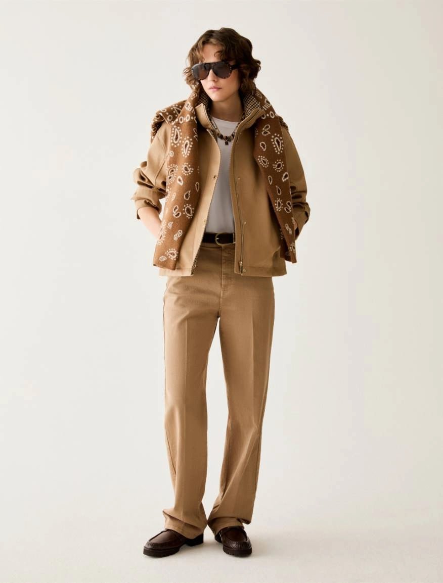 Young Ideas & Henmores -Cobalto Wide Leg Jeans -002 Camel -8