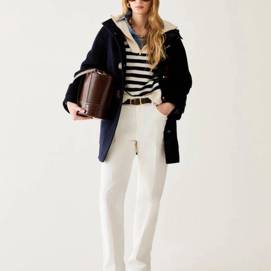 Young Ideas & Henmores -Cobalto Wide Leg Jeans -001 Wool White -8