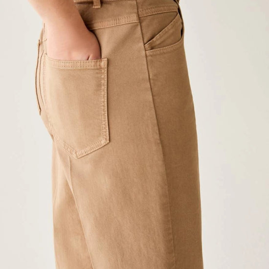 Young Ideas & Henmores -Cobalto Wide Leg Jeans -002 Camel -8