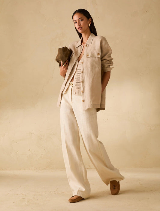 Young Ideas & Henmores - Dialogo Buttoned Knitted Sleeveless Vest - 001 Dark Cream - XS