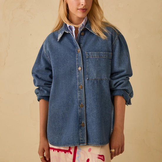 Young Ideas & Henmores - Gelo Denim Overshirt - 001 Blue - 6
