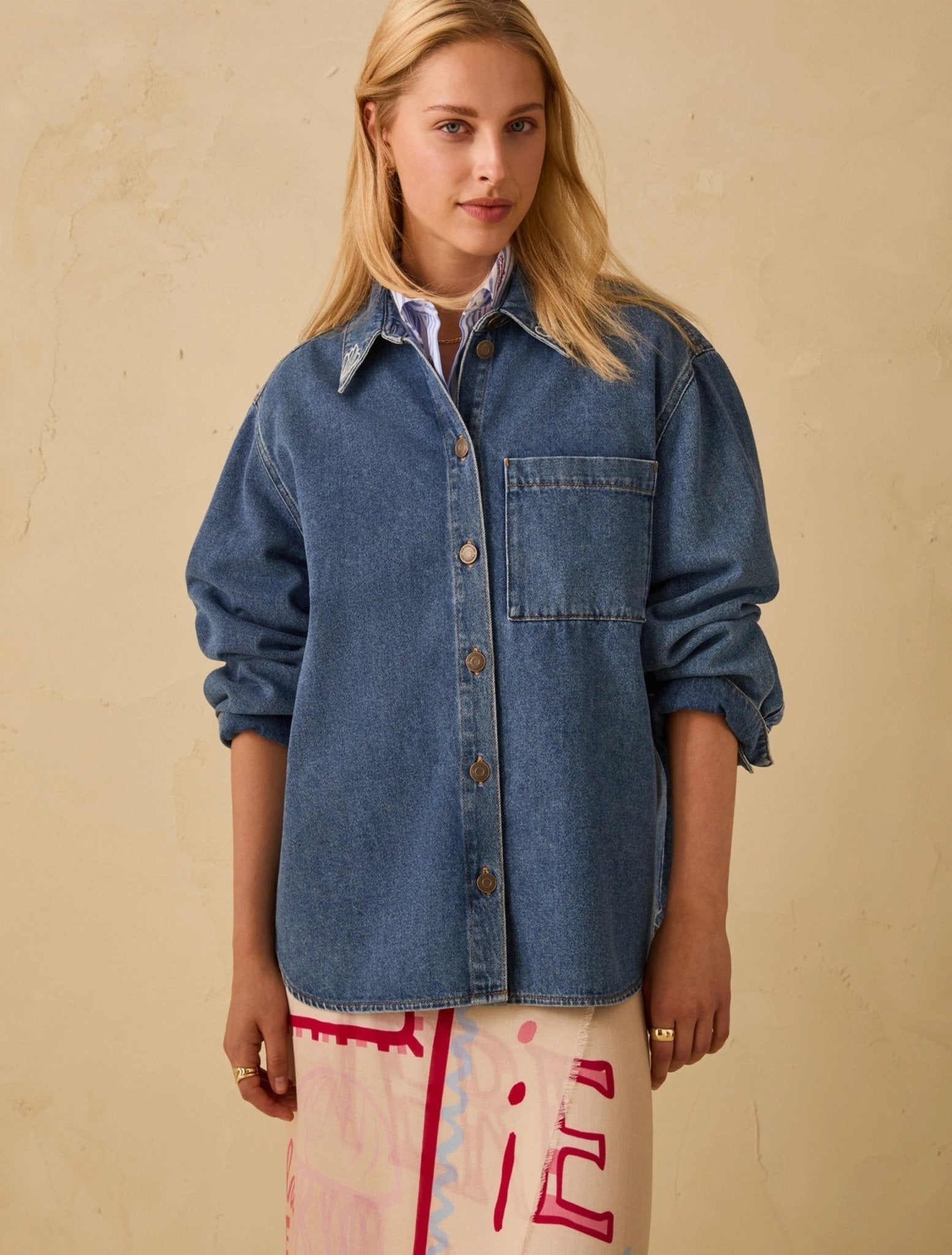 Young Ideas & Henmores - Gelo Denim Overshirt - 001 Blue - 6