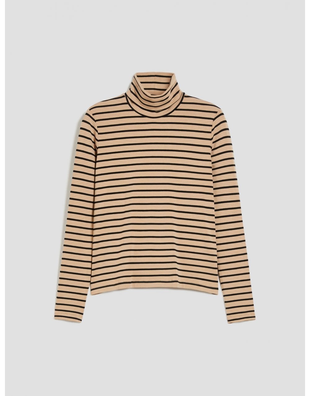 Young Ideas/Henmores - Ibiza Roll Neck Striped Top - 003 Black - S