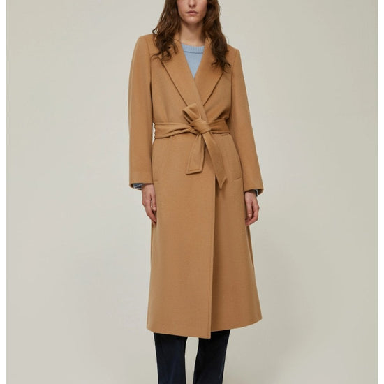 Young Ideas/Henmores - Ilatro Wool Belted Coat - 012 Camel - 8