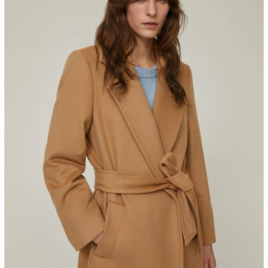 Young Ideas/Henmores - Ilatro Wool Belted Coat - 012 Camel - 8
