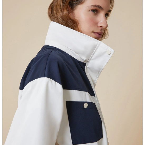 Young Ideas/Henmores - Ino Contrast Pockets Rain Jacket - 001 Ivory - 10