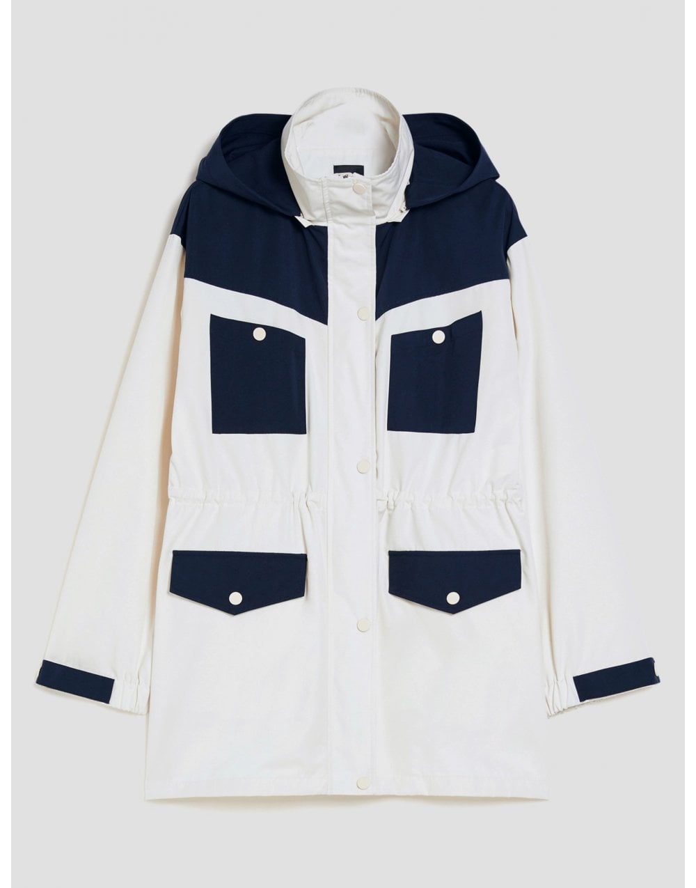 Young Ideas/Henmores - Ino Contrast Pockets Rain Jacket - 001 Ivory - 10