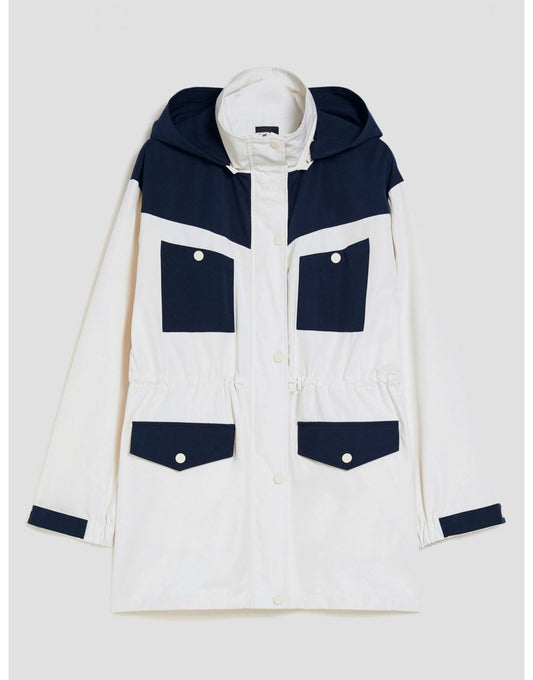 Young Ideas/Henmores - Ino Contrast Pockets Rain Jacket - 001 Ivory - 10