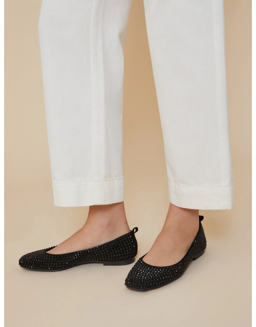 Young Ideas/Henmores - Lepanto Diamante Stud Ballet Flats - 003 Black - 4