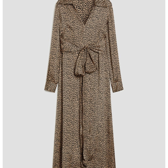 Young Ideas/Henmores - Lione Tie Waist Midi Dress - 001 Camel Spotted - 8