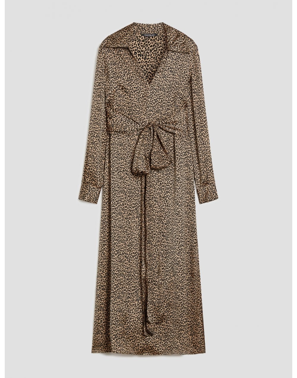 Young Ideas/Henmores - Lione Tie Waist Midi Dress - 001 Camel Spotted - 8