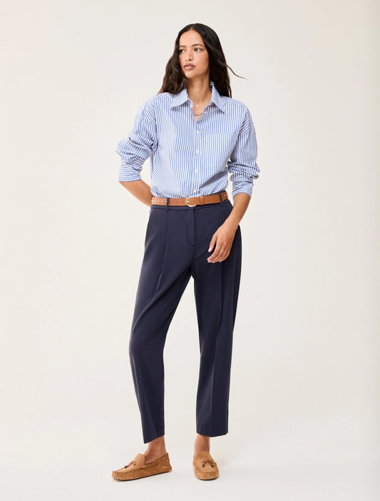 Young Ideas & Henmores - Madia Tapered Cigarette Trousers - 003 Navy - 8