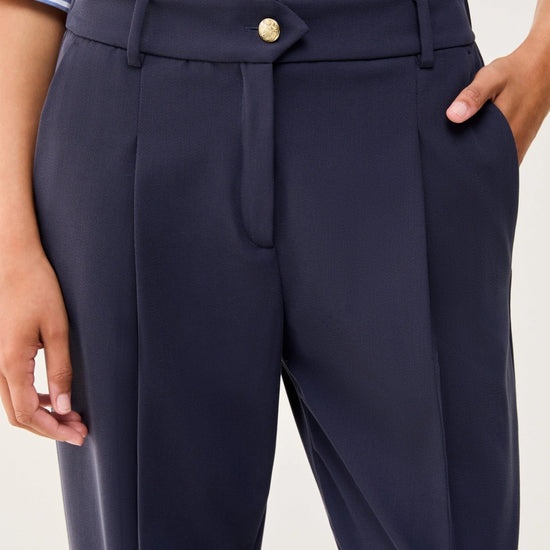 Young Ideas & Henmores - Madia Tapered Cigarette Trousers - 003 Navy - 8