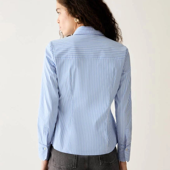 Young Ideas & Henmores -Margaret Slim Striped Shirt -003 Light Blue -8