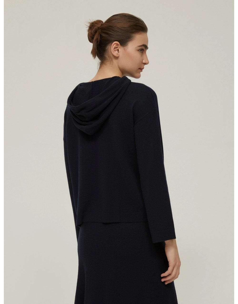 Young Ideas/Henmores - Naxos Knitted Hoodie - 006 Navy - XS