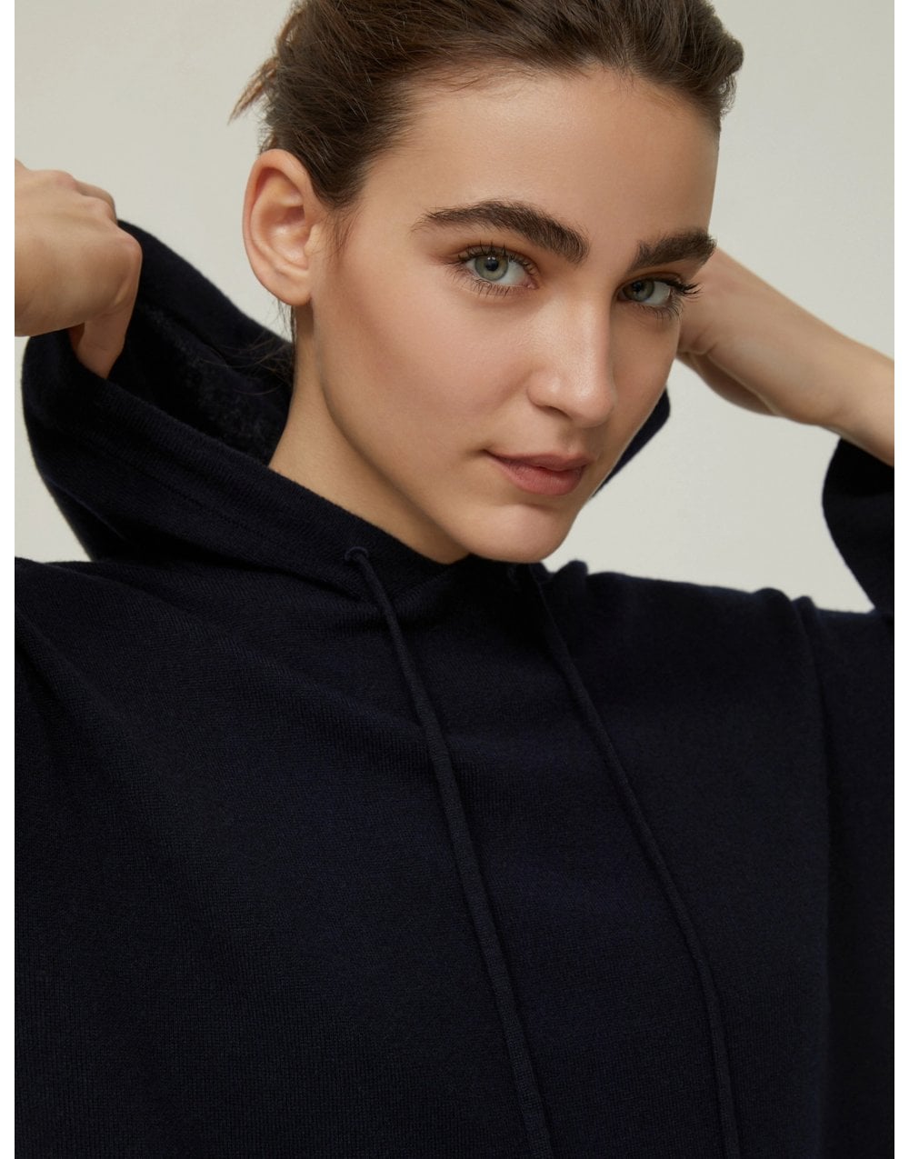 Young Ideas/Henmores - Naxos Knitted Hoodie - 006 Navy - XS