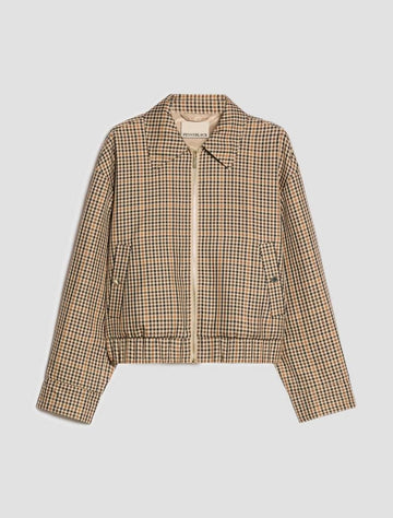 Young Ideas & Henmores -Novella Check Short Jacket -001 Camel -8
