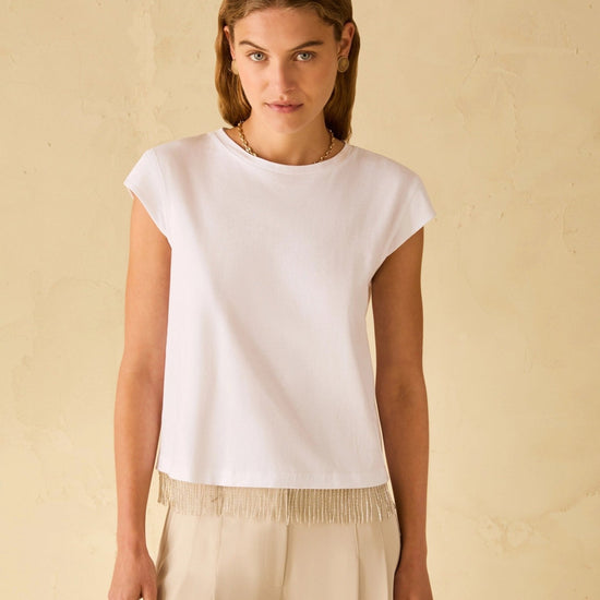 Young Ideas & Henmores - Oceano Diamante Drop T-Shirt - 018 White - XS