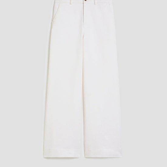 Young Ideas & Henmores - Ordine Wide Leg Trousers - 001 Ivory - 8