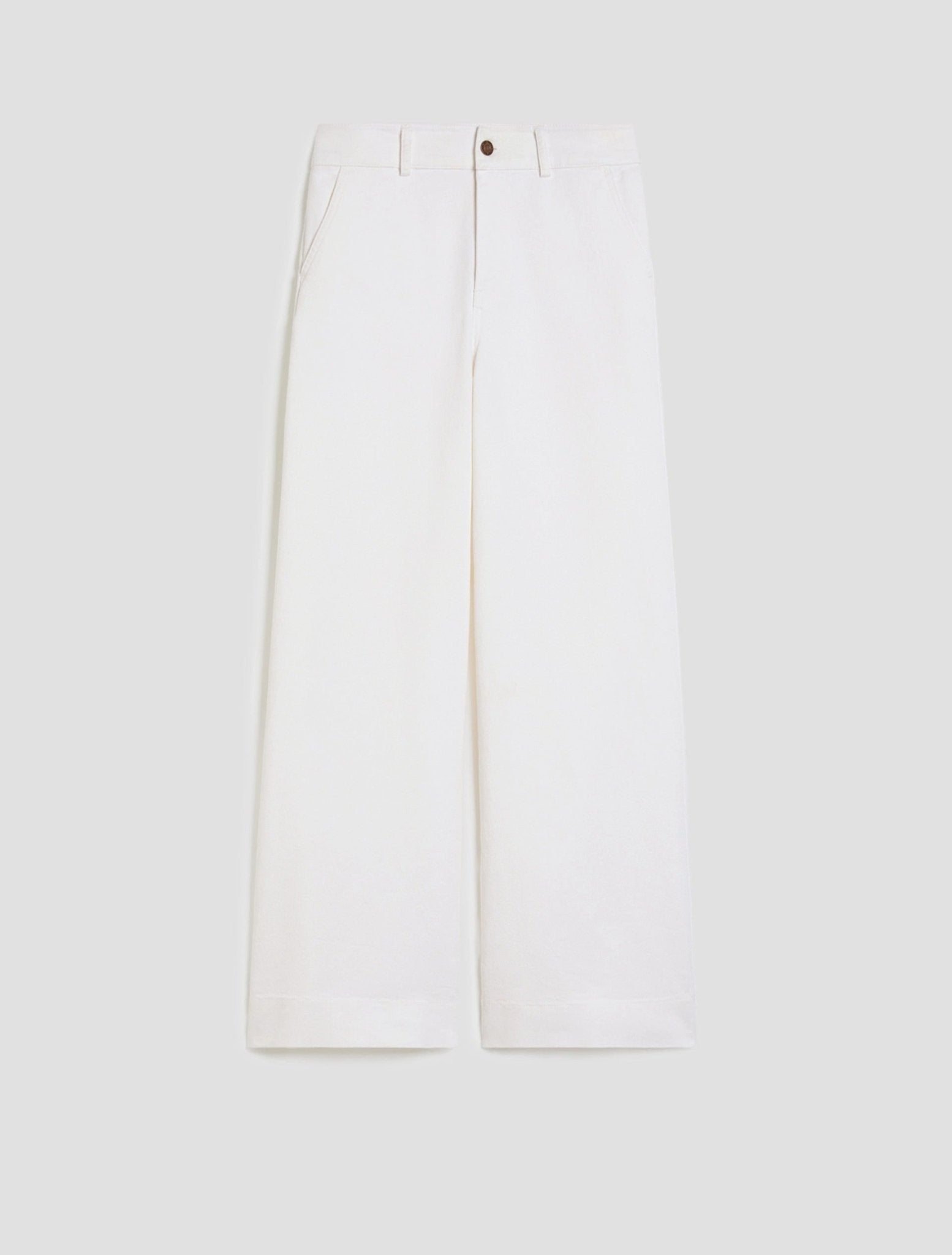 Young Ideas & Henmores - Ordine Wide Leg Trousers - 001 Ivory - 8