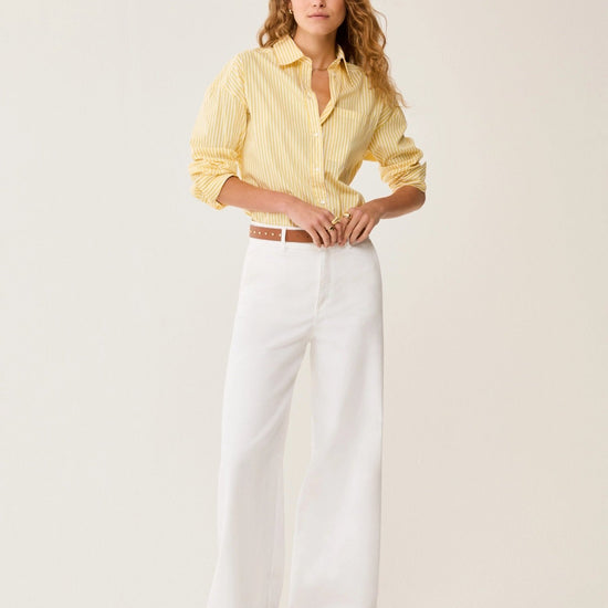 Young Ideas & Henmores - Ordine Wide Leg Trousers - 001 Ivory - 8