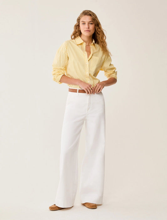 Young Ideas & Henmores - Ordine Wide Leg Trousers - 001 Ivory - 8