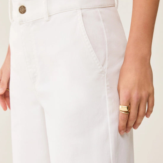 Young Ideas & Henmores - Ordine Wide Leg Trousers - 001 Ivory - 8