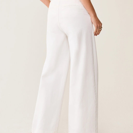 Young Ideas & Henmores - Ordine Wide Leg Trousers - 001 Ivory - 8