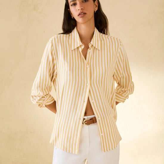 Young Ideas & Henmores - Oscuri Striped Shirt - 004 Yellow - 8