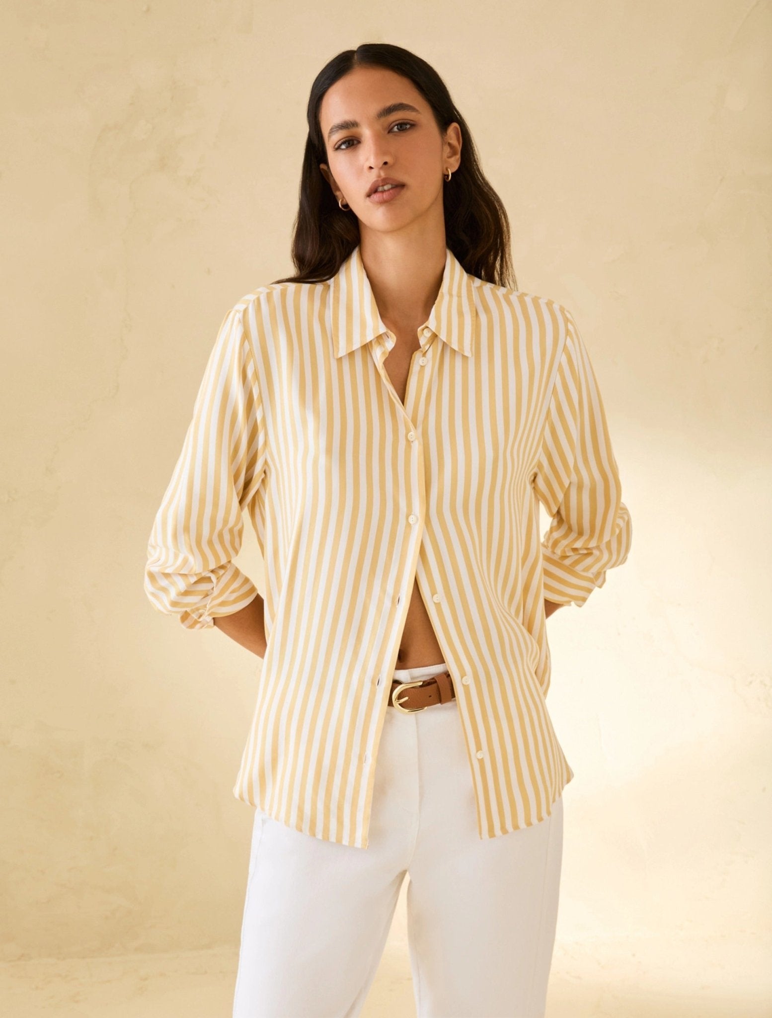 Young Ideas & Henmores - Oscuri Striped Shirt - 004 Yellow - 8