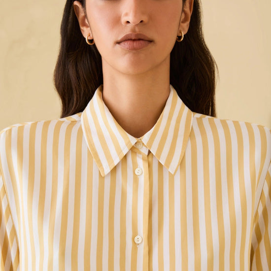 Young Ideas & Henmores - Oscuri Striped Shirt - 004 Yellow - 8