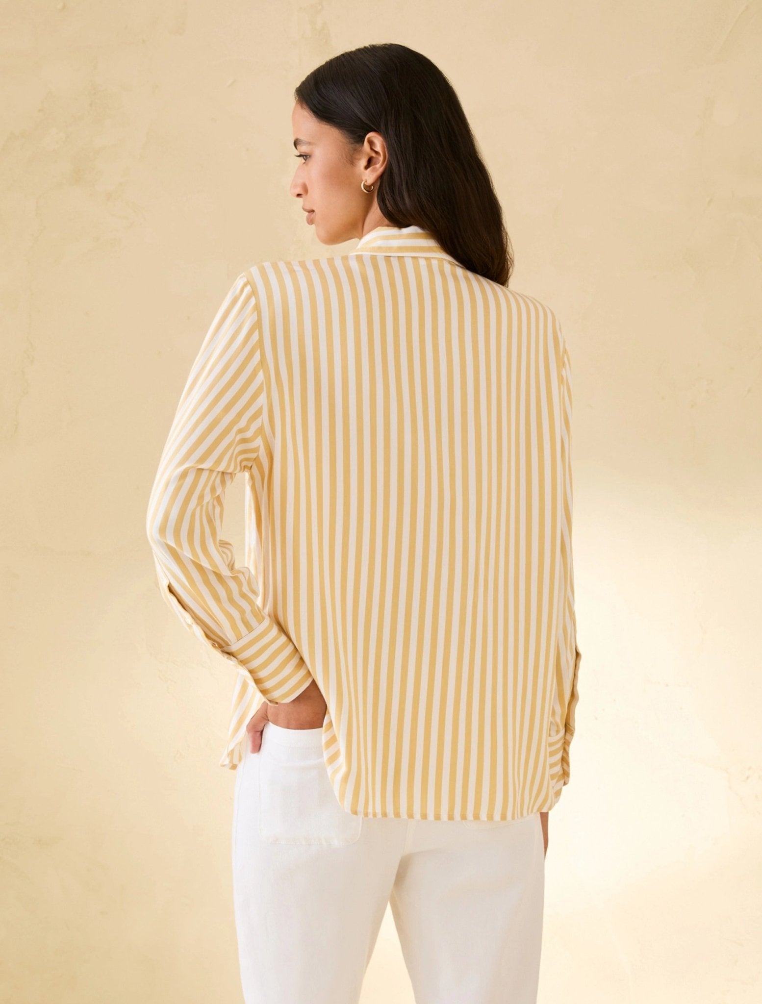 Young Ideas & Henmores - Oscuri Striped Shirt - 004 Yellow - 8