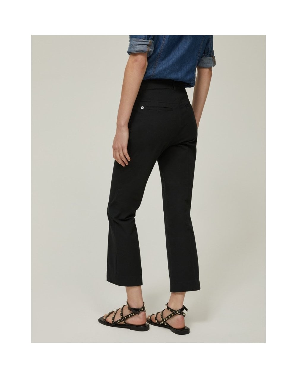 Young Ideas/Henmores - Penny Flare Trousers - 006 Black - 8