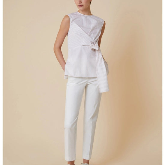 Young Ideas/Henmores - Penny NY Straight Leg Trousers - 001 Optical White - 10