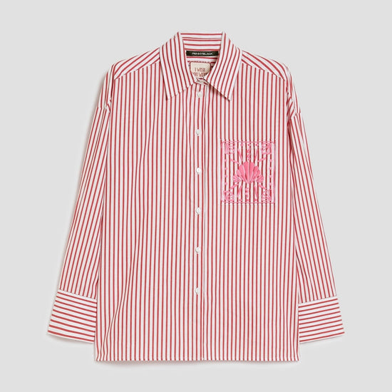 Young Ideas & Henmores - Ricetta Striped Seashell Shirt - 010 Red Stripe - 6