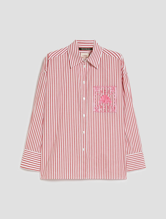 Young Ideas & Henmores - Ricetta Striped Seashell Shirt - 010 Red Stripe - 6