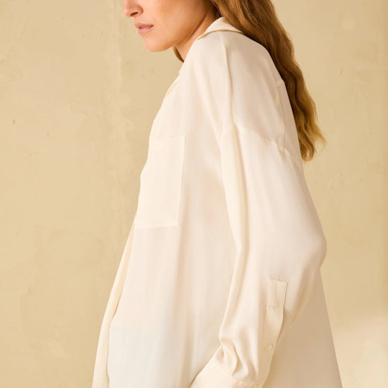 Young Ideas & Henmores - Rupia Collared V Neck Blouse - 001 Ivory - 8