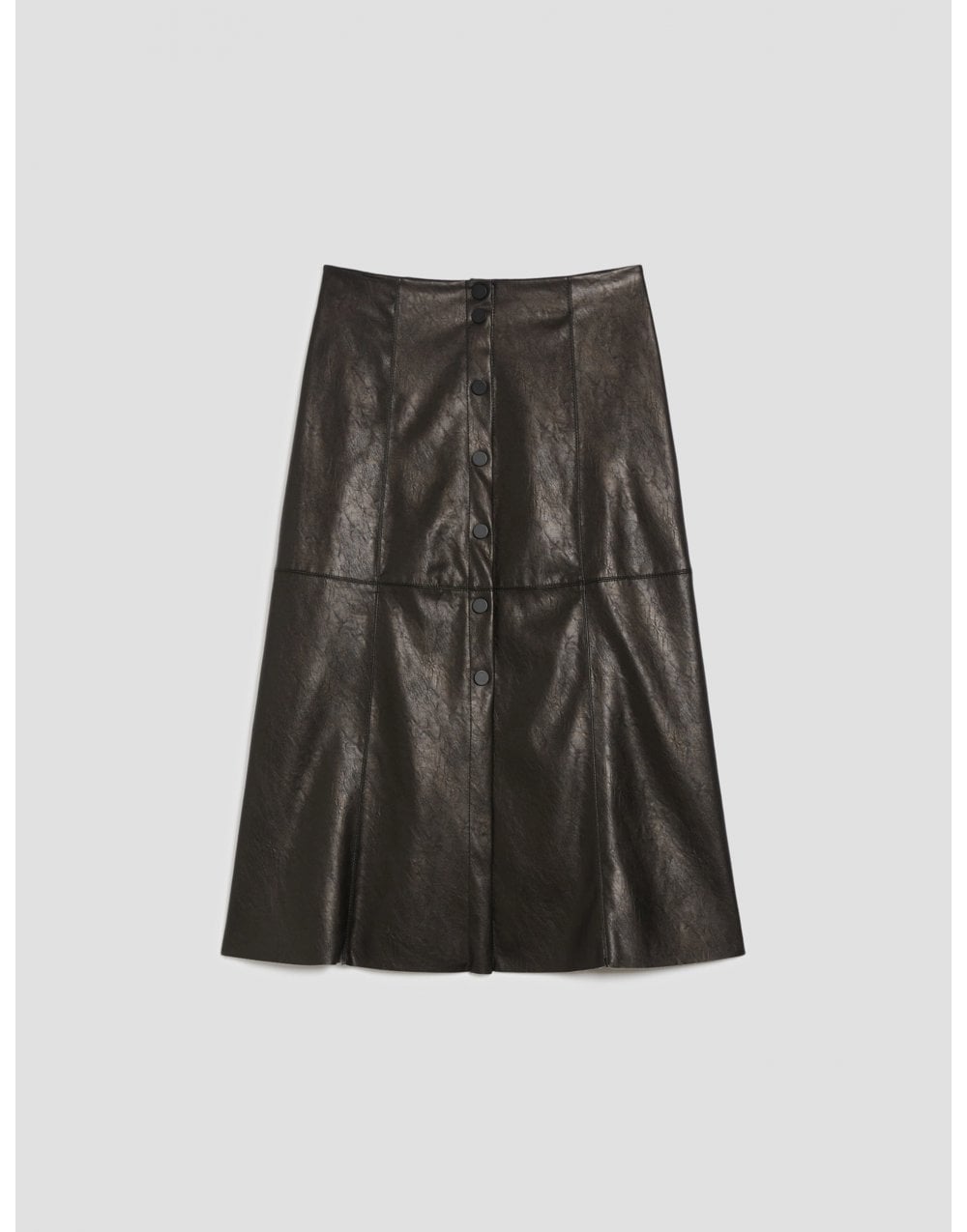 Young Ideas/Henmores - Sibilla Button Front Midi Skirt - 002 Black - 8