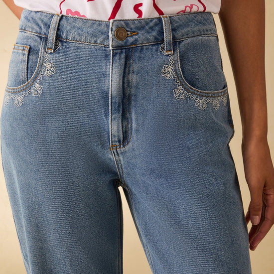 Young Ideas & Henmores - Slalom Sea Shell Slim Leg Jean - 001 Blue Jeans - 8