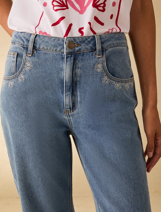 Young Ideas & Henmores - Slalom Sea Shell Slim Leg Jean - 001 Blue Jeans - 8