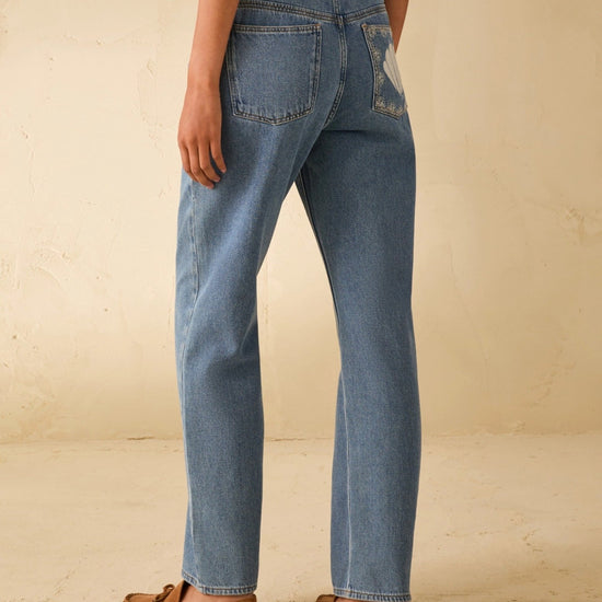 Young Ideas & Henmores - Slalom Sea Shell Slim Leg Jean - 001 Blue Jeans - 8