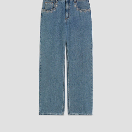 Young Ideas & Henmores - Slalom Sea Shell Slim Leg Jean - 001 Blue Jeans - 8