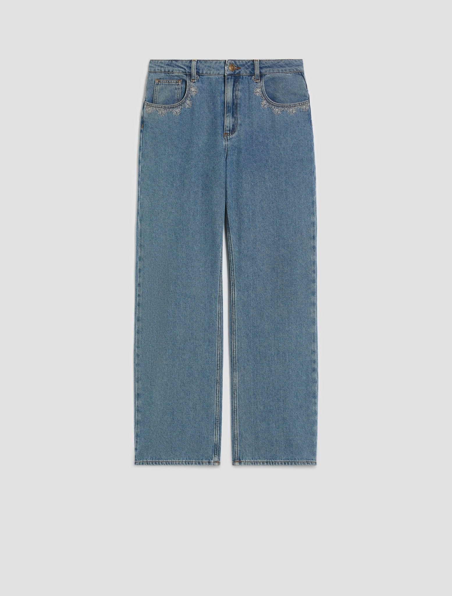 Young Ideas & Henmores - Slalom Sea Shell Slim Leg Jean - 001 Blue Jeans - 8