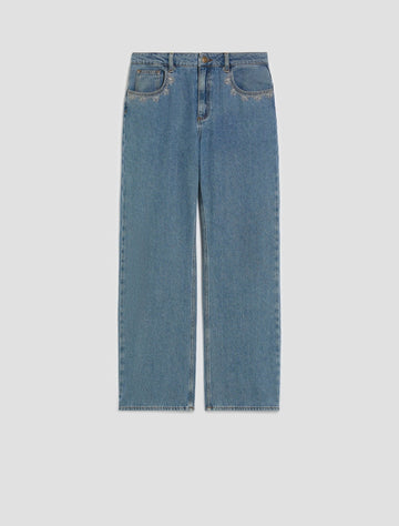 Young Ideas & Henmores - Slalom Sea Shell Slim Leg Jean - 001 Blue Jeans - 8