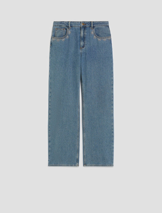 Young Ideas & Henmores - Slalom Sea Shell Slim Leg Jean - 001 Blue Jeans - 8