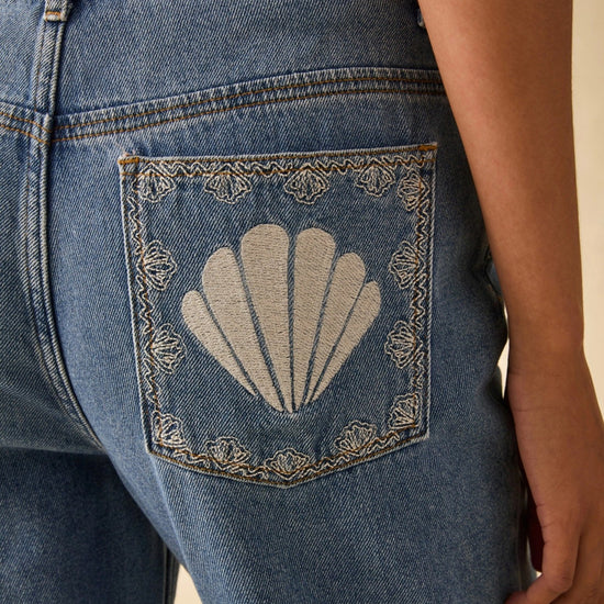 Young Ideas & Henmores - Slalom Sea Shell Slim Leg Jean - 001 Blue Jeans - 8