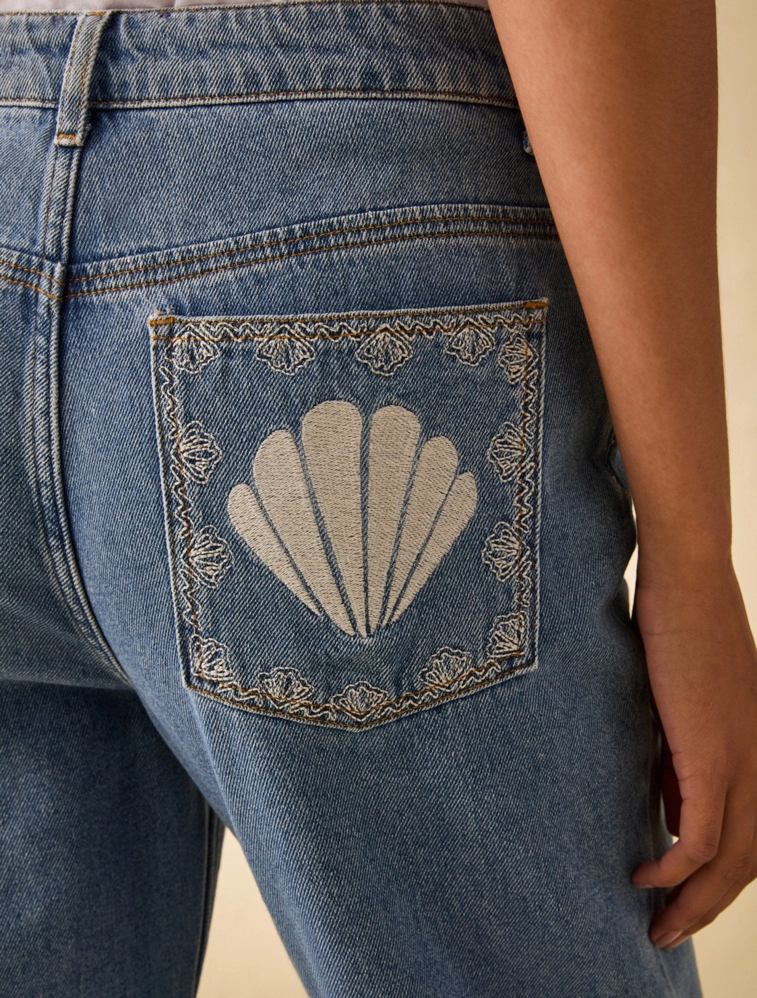 Young Ideas & Henmores - Slalom Sea Shell Slim Leg Jean - 001 Blue Jeans - 8